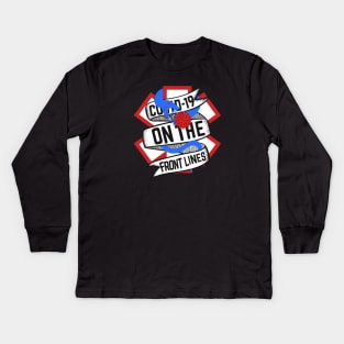 COVID19 On The Front Lines Kids Long Sleeve T-Shirt